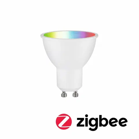 LED žárovky PAULMANN Standard 230V Smart Home Zigbee 3.0 LED reflektor GU10 4,8W RGBW+ stmívatelné bílá mat
