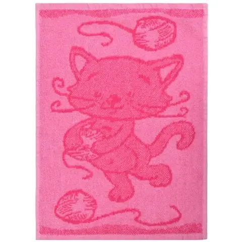 Ručníky Profod Dětský ručník Cat pink, 30 x 50 cm