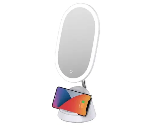Koupelnová zrcadla   08970L - LED Stmívatelné zrcátko s bezdrátovým nabíjením LED/18W/230V 