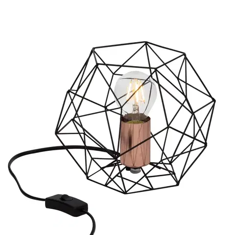 Stolní lampy Brilliant Stolní lampa Synergy se stínidlem ve tvaru klece