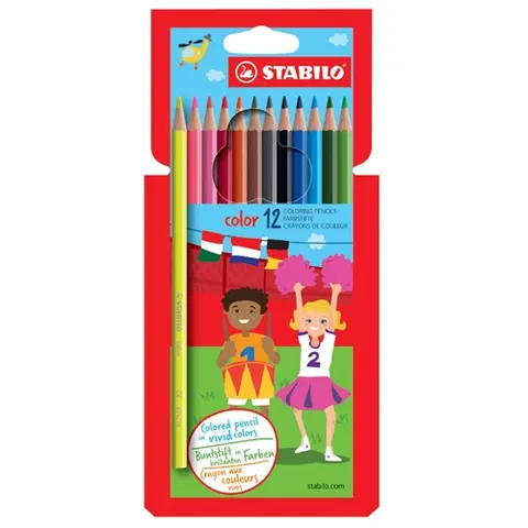 Hračky STABILO - rnBarevné tužky, šest-hranné, STABILO, 12 různých barev
