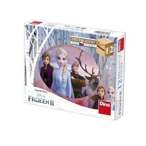 Hračky DINOTOYS - Dřevěné kostky Frozen II 12 ks
