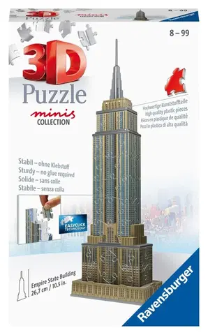 Hračky puzzle RAVENSBURGER - Mini budova - Empire State Building 54 dílků