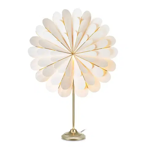 Vánoční světelná hvězda Markslöjd Dekorační hvězda Marigold stolní lampa, bílá/mosaz