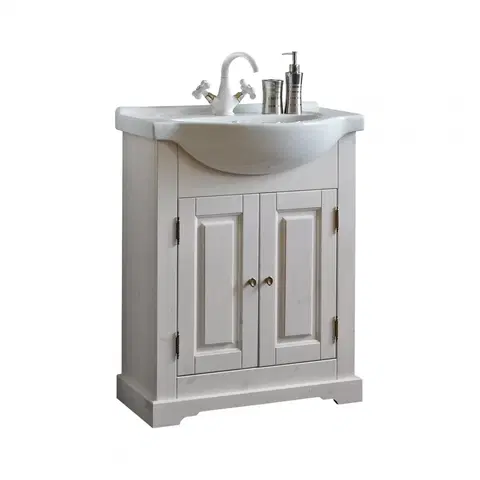 Koupelnový nábytek Comad Umyvadlová skříňka Romantic 862 2D bílá borovice