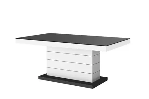 Konferenční stolky Konferenční stolek MATERA LUX MAT Černo/bílá