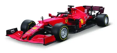 Hračky BBURAGO - 1:18 Ferrari Racing - SF21 - #55 Carlos Sainz