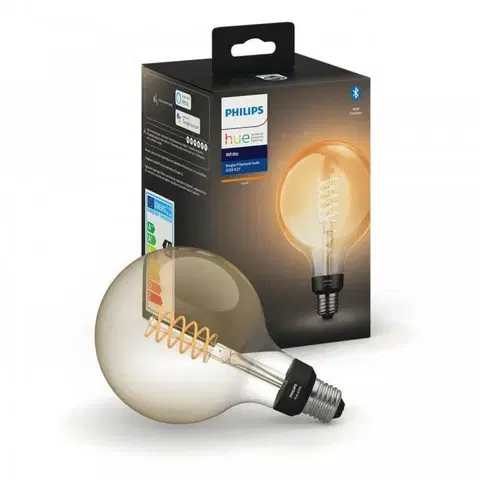 LED žárovky PHILIPS HUE Hue Bluetooth LED White žárovka Filament E27 8719514279131 7W 550lm 2100K G125 IP20