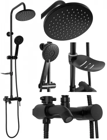 Sprchy a sprchové panely Sprchový set Rea LUIS černý