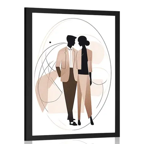 Abstraktní tvary Plakát abstraktní tvary elegantní pár