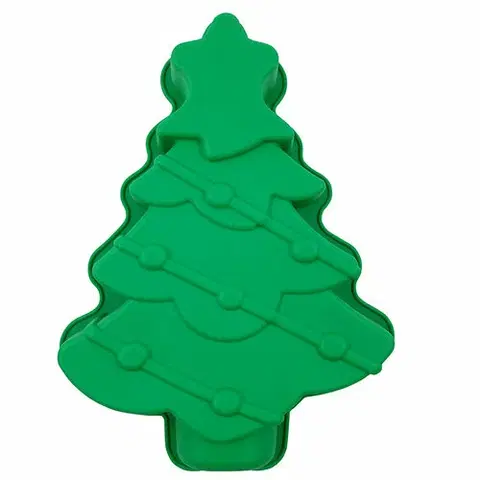 Pečicí formy Altom Silikonová forma Vánoční stromek, 30 x 21,5 x 4 cm, zelená