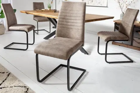 Židle Jídelní židle 2 ks TRITON Dekorhome Šedohnědá taupe