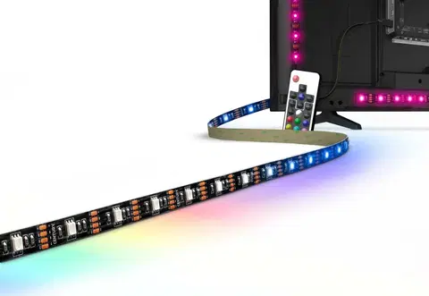LED pásky na USB CENTURY LED pásek pro televizi 75 RGB 3W dálkové ovládání USB