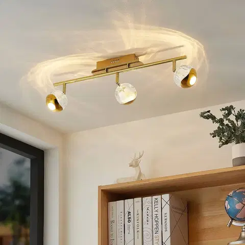 Bodová světla Lucande Lucande Kilio LED bodové osvětlení 3 zdroje zlatá