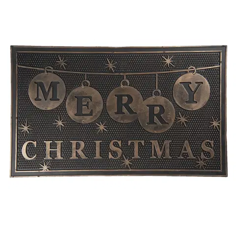 Rohožky Venkovní gumová rohožka Merry Christmas - 75*45*1 cm Clayre & Eef MC178