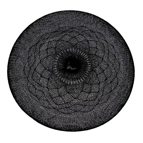 Prostírání Prostírání Mandala černá, 38 cm