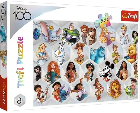 Hračky puzzle TREFL - Puzzle 300 - Disney kouzlo / Disney 100
