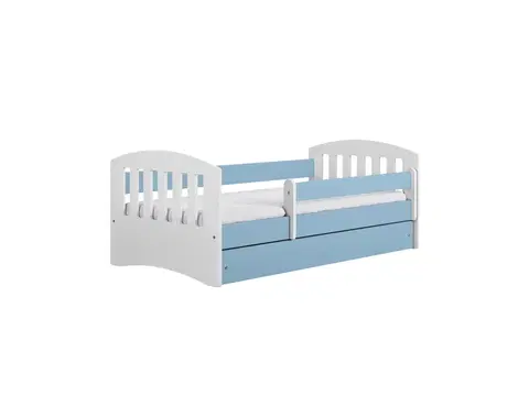 Dětské postýlky Kocot kids Dětská postel Classic I modrá, varianta 80x180, bez šuplíků, s matrací
