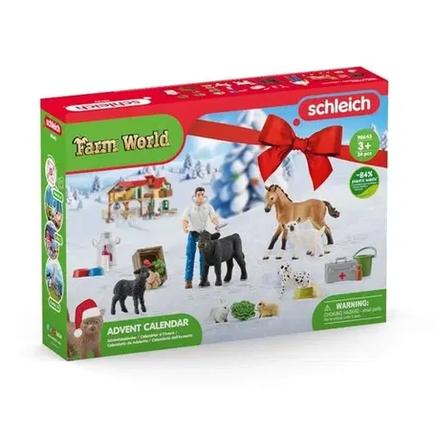 Dřevěné hračky Schleich 98643 Adventní kalendář 2022, domácí zvířata