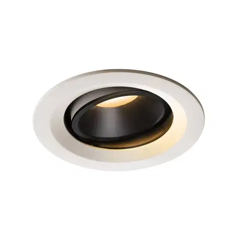 LED podhledová svítidla SLV BIG WHITE NUMINOS MOVE DL M vnitřní LED zápustné stropní svítidlo bílá/černá 2700 K 40° otočné a výkyvné 1003568