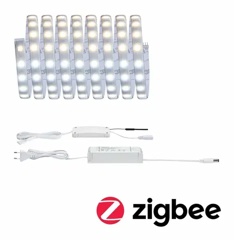 Chytré osvětlení PAULMANN MaxLED 500 LED Strip Smart Home Zigbee s krytím základní sada 3m IP44 17W 60LEDs/m měnitelná bílá 36VA