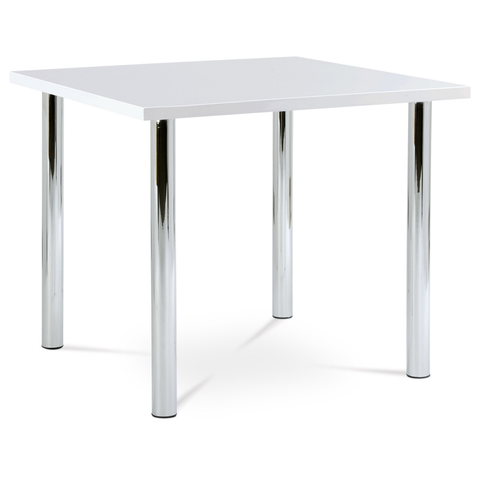 Jídelní stoly Jídelní stůl CREEPER, chrom/vysoký bílý lesk