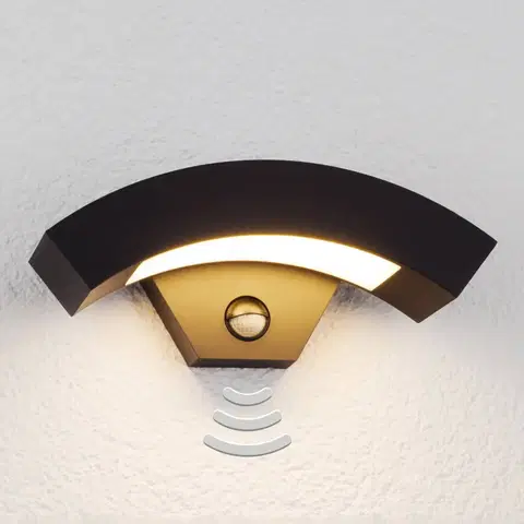 Venkovní nástěnná svítidla s čidlem pohybu Lucande Lennik - venkovní LED světlo s detektorem