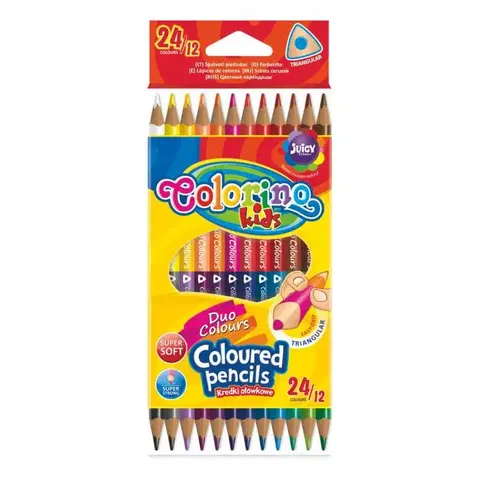 Hračky PATIO - Colorino pastelky dvoubarevné 24 barev