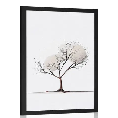 Stromy a listy Plakát minimalistický strom bez listí
