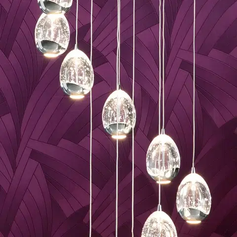 Inteligentní lustry Schuller Valencia Závěsné světlo Rocio, 14 žárovek, aplikace, chrom