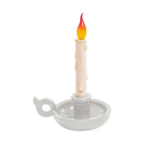 Vnitřní dekorativní svítidla SELETTI LED deko stolní lampa Grimm Bugia tvar svíčky bílá