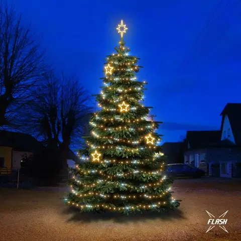 Sady na stromy DecoLED LED světelná sada na stromy vysoké 6-8m, teplá bílá s Flash, dekory EFD12W