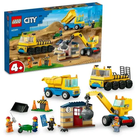 Hračky LEGO LEGO - City 60391 Stavební dodávka a demoliční jeřáb