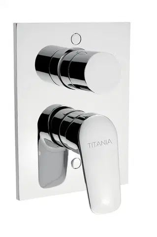 Koupelnové baterie NOVASERVIS Vanová sprchová podomítková s přepínačem Titania Pure chrom 90350R,0