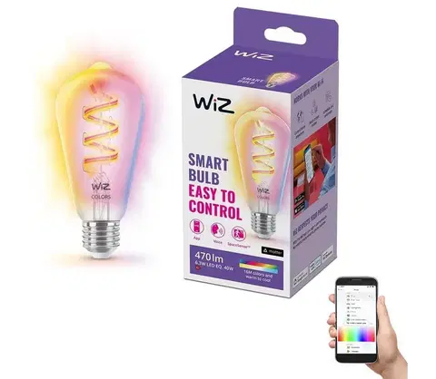 Žárovky WiZ LED RGBW Stmívatelná žárovka ST64 E27/6,3W/230V 2200-6500K Wi-Fi - WiZ 