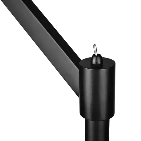 Stojací lampy Trio Lighting Stojací lampa Cassio s látkovým stínidlem, černá