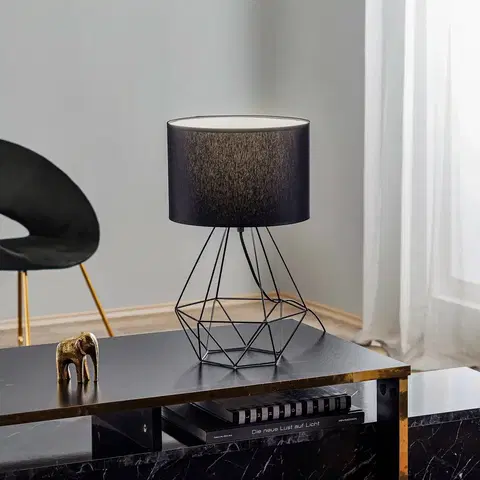 Stolní lampy na noční stolek Eko-Light Stolní lampa Basket, černá, uvnitř bílá