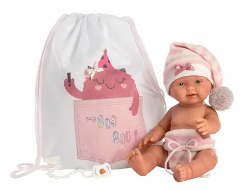 Hračky panenky LLORENS - 26314 NEW BORN DÍVKO - realistická panenka miminko s celovinylovým tělem - 26 c