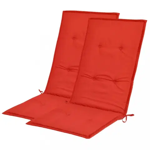 Záhradné sedáky Voděodolné podušky na zahradní židle 2 ks Dekorhome Červená