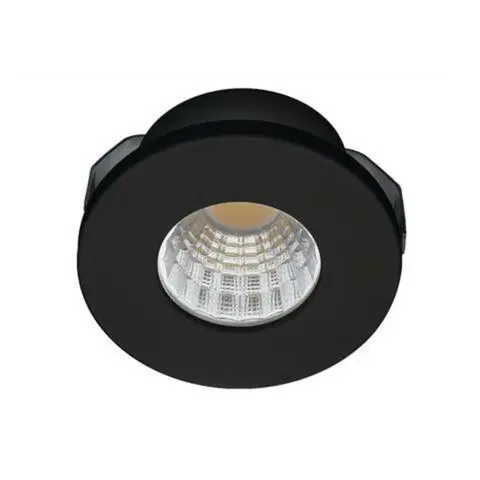 Bodovky do podhledu na 230V LED Stropní podhledové svítidlo AZzardo Fill 5W R 3000K black AZ3381 5W 425lm 3000K IP20 4,5cm kulaté černé