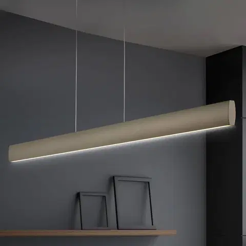 Závěsná světla Knapstein LED závěsné světlo Runa, černá, bronzová 92 cm
