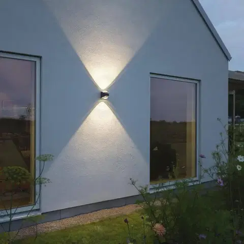 Venkovní nástěnná svítidla Konstsmide LED venkovní nástěnné Bitonto 2 zdroje antracit