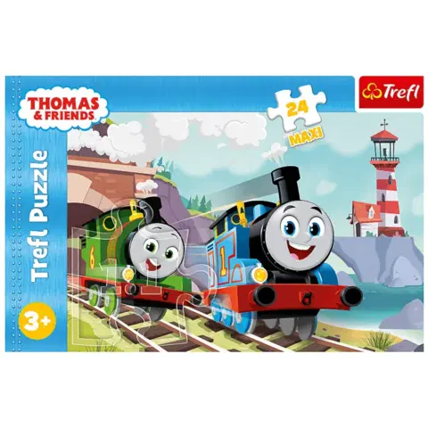 Hračky puzzle TREFL -  Puzzle 24 Maxi - Tom a Percy na kolejích / Thomas and Friends