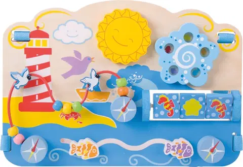 Hračky pro nejmenší Bigjigs Toys Dřevěná motorická deska Sea