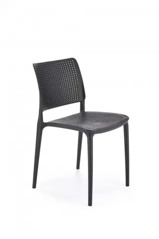 Jídelní sety Stohovatelná jídelní židle K514 Halmar Černá