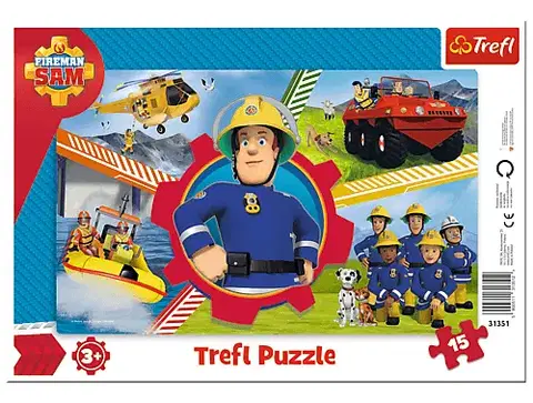 Hračky puzzle TREFL - Puzzle 15 dílků Požárník Sam