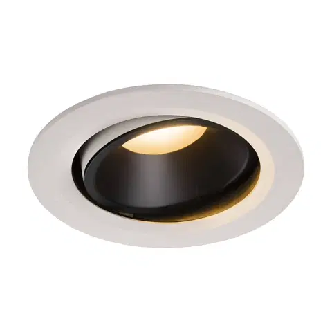 LED podhledová svítidla SLV BIG WHITE NUMINOS MOVE DL L vnitřní LED zápustné stropní svítidlo bílá/černá 2700 K 55° otočné a výkyvné 1003643
