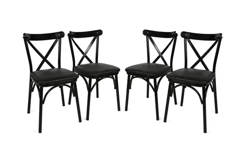 Kuchyňské a jídelní židle Set židlí EKOL černý