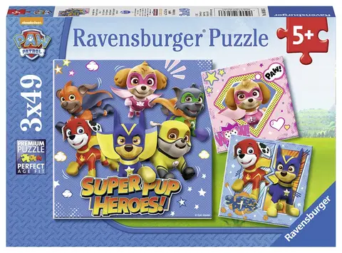 Hračky puzzle RAVENSBURGER - Tlapková Patrola 3x49 dílků