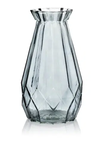 Dekorativní vázy Mondex Skleněná váza Serenite 25 cm nebeská šedá